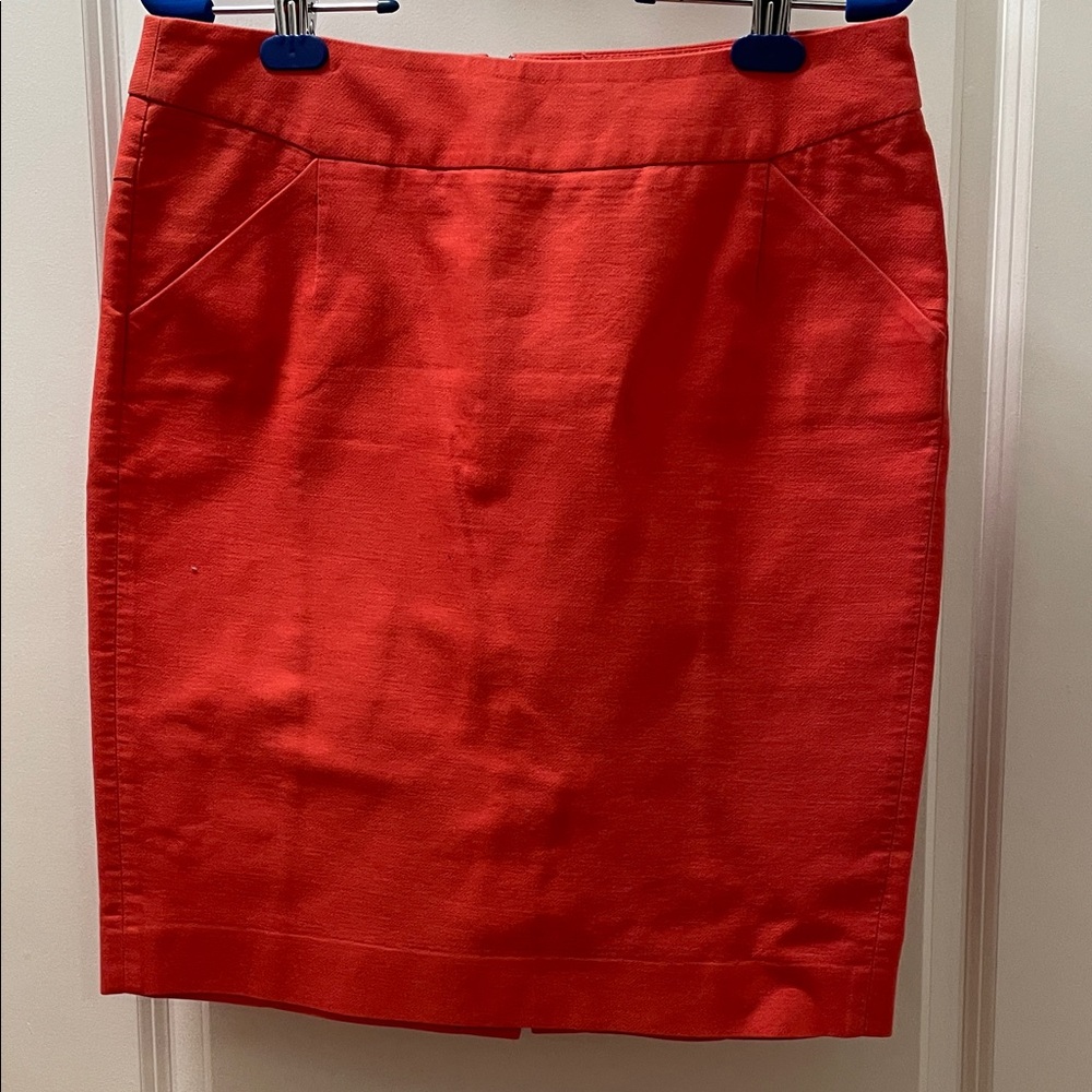 J. Crew Vibrant Orange Pencil Skirt